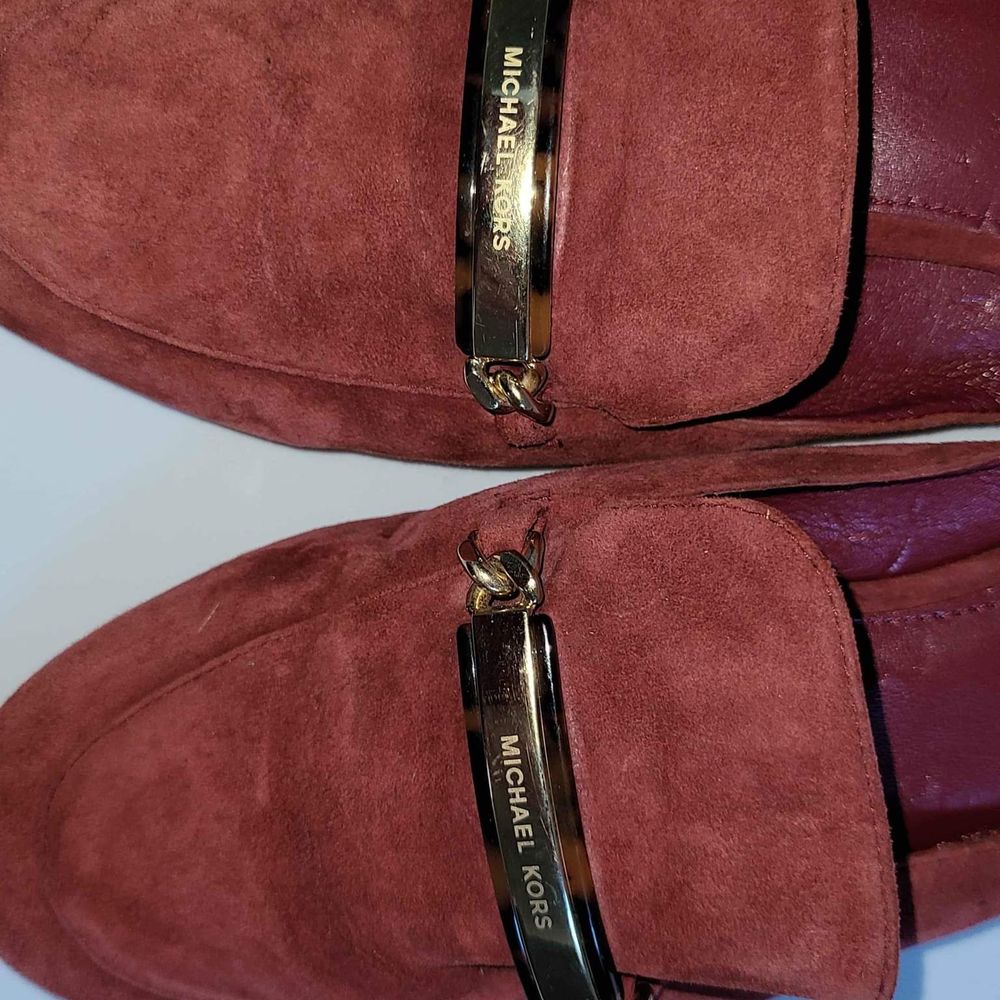 Michael Kors MK Designer Red Loafers Slip On Slide In Flats Size 7.5 - Picture 6 of 9